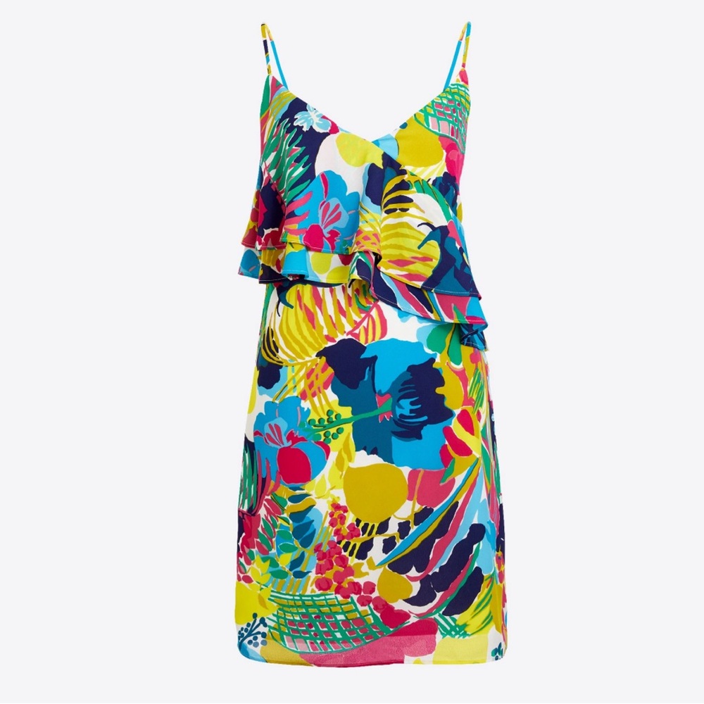 J.Crew Factory Ruffle Print Dress